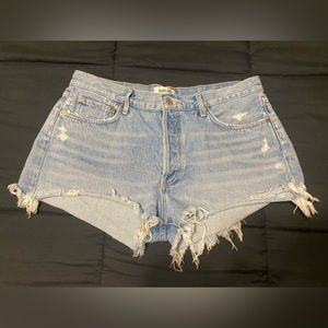 Agolde Parker Distressed Denim Shorts (Swapmeet)